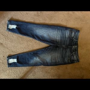 Black label buckle skinny jeans